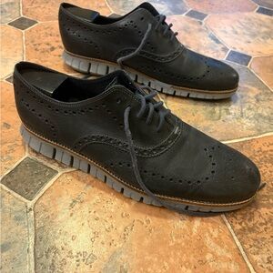 Cole Haan Black Oxfords with Distinct Gray Sole